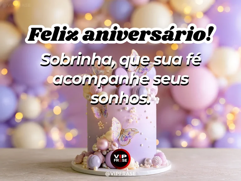 Mensagem de aniversário para sobrinha sobre fe, com blue sky.
