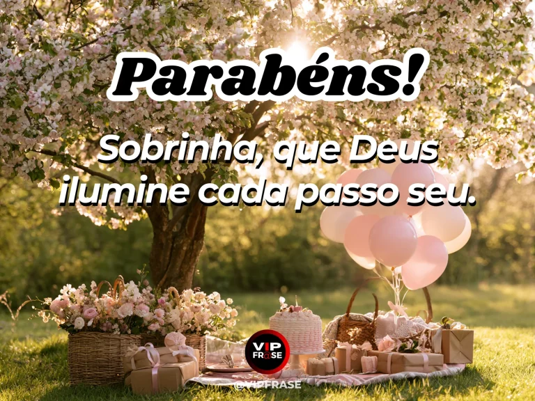 Mensagem de aniversário para sobrinha sobre deus, com radiant morning sunlight on a peaceful winding garden pathway.