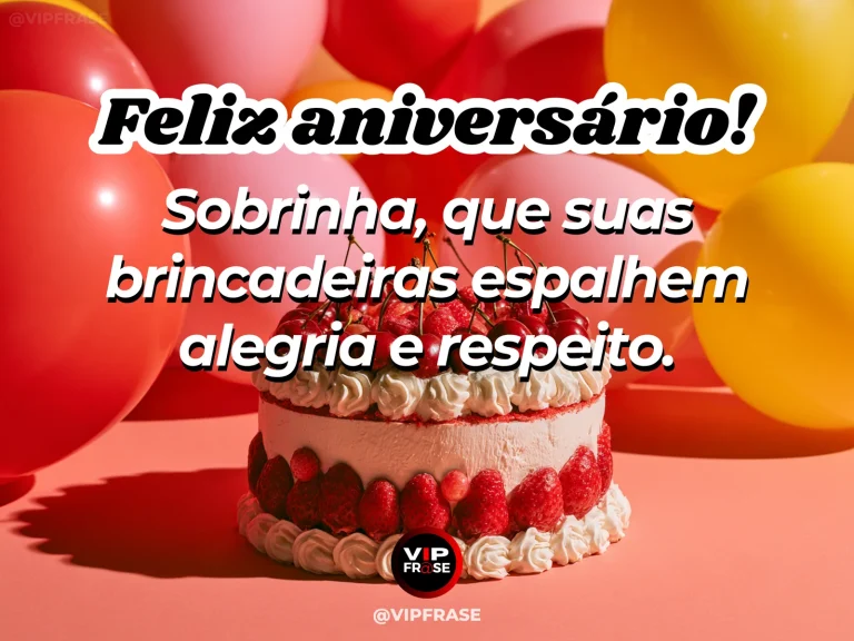 Mensagem de aniversário para sobrinha sobre felicidade, com cena festiva de fun playful pastel balloons colorful confetti and whimsical straw.