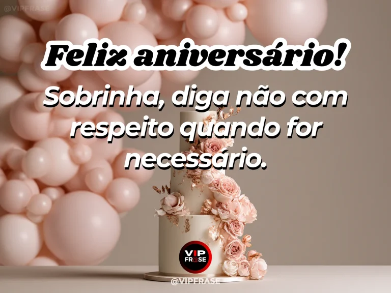 Mensagem de aniversário para sobrinha sobre sabedoria, com cena festiva de simple refined birthday cake.