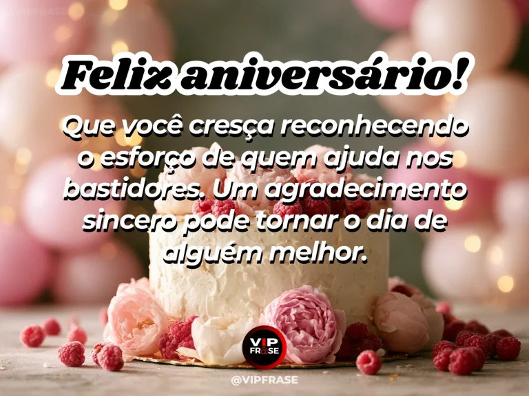 Mensagem de aniversário para sobrinha sobre gratidao, com cena festiva de carefully handcrafted floral cake on a table surrounded by beauti.