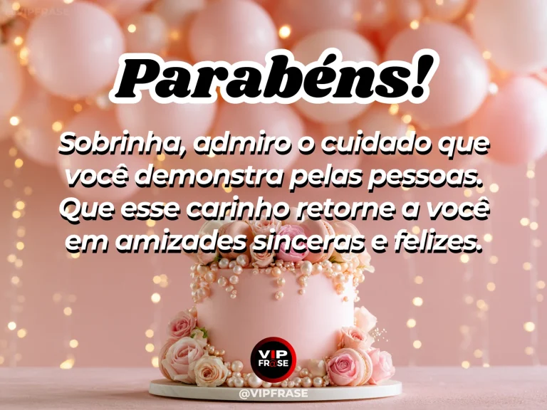 Mensagem de aniversário para sobrinha sobre carinho, com welcoming flower-filled doorway.