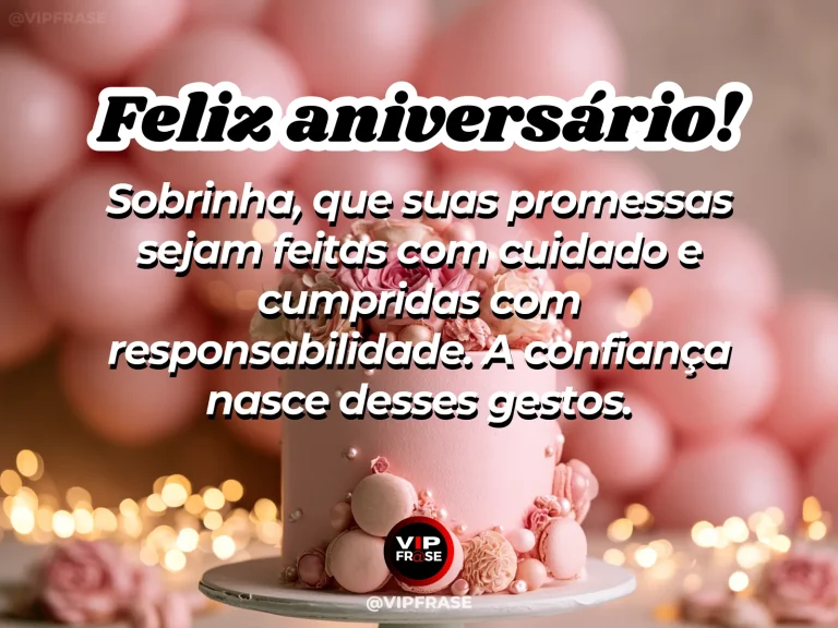 Mensagem de aniversário para sobrinha sobre confianca, com cena festiva de two delicately tied ribbons on wrapped birthday gifts beside blos.