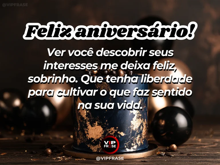 Arte de aniversário para sobrinho sobre autoestima, com flowering meadow.