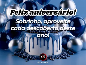 Arte de aniversário para sobrinho sobre felicidade, com turquoise sea and colorful beach treasures.