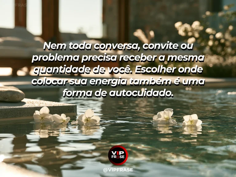 Mensagem de autoestima sobre being selective with emotional energy, com lush greenhouse path with filtered sunlight