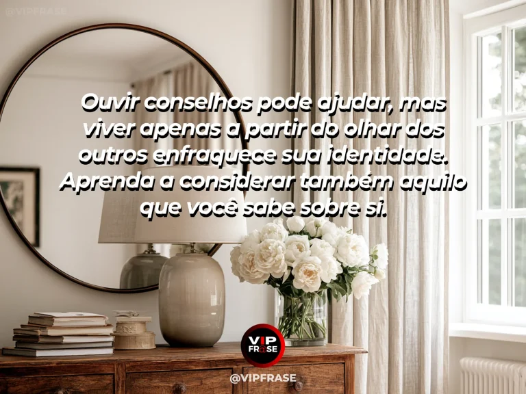 Mensagem de autoestima sobre trusting your own perspective and identity, em cena luminosa e acolhedora