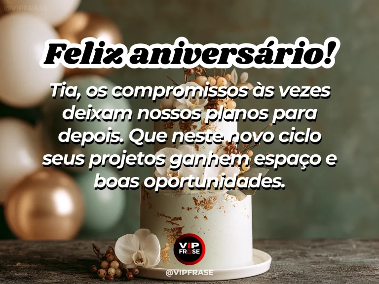 Mensagem de aniversário para tia sobre esperanca, com open blank planner with flowers and birthday decor in bright sunlight.