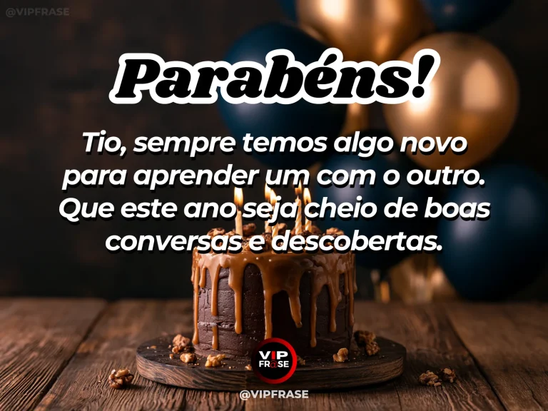 Mensagem de aniversário para tio sobre sabedoria, com two open notebooks.