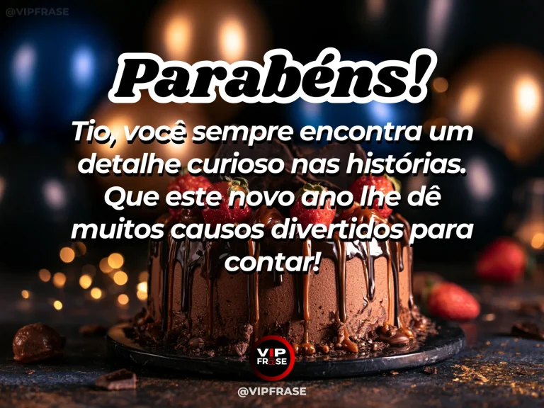 Mensagem de aniversário para tio sobre felicidade, com open vintage storybook.