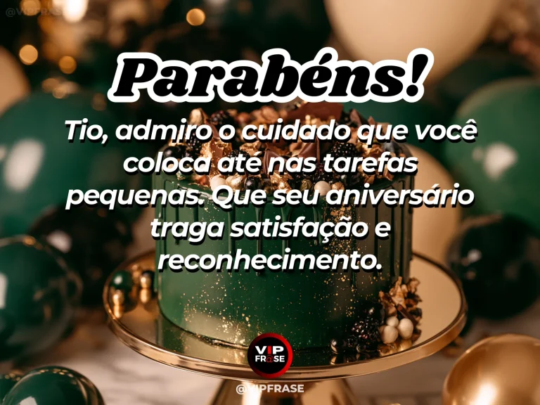 Mensagem de aniversário para tio sobre trabalho, com orderly craftsmanship desk.