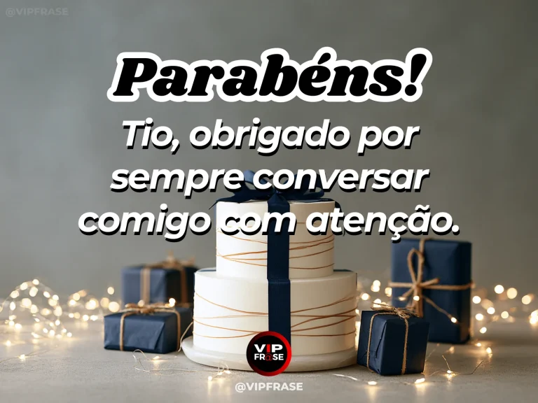 Mensagem de aniversário para tio sobre gratidao, com cenário acolhedor e luz natural.