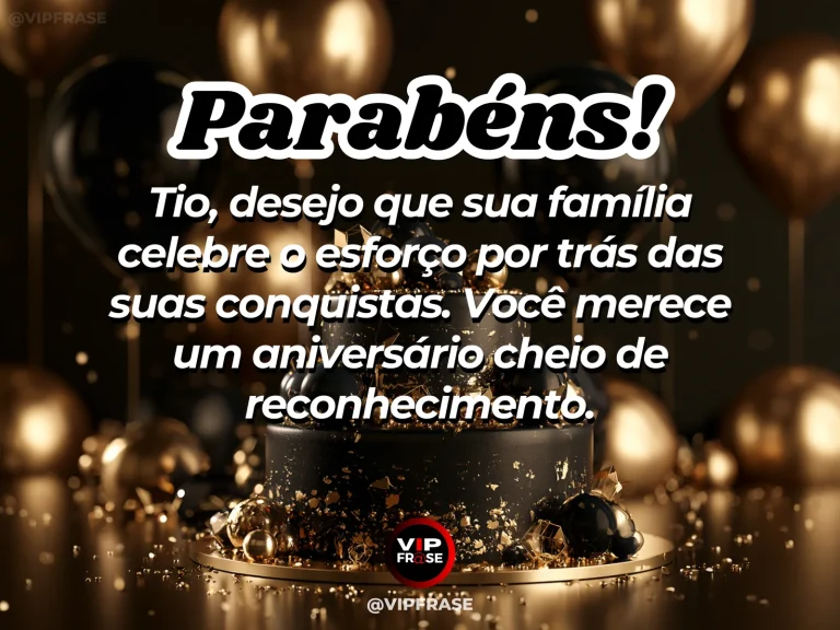 Mensagem de aniversário para tio sobre sucesso, com beautiful sunny family party setup.