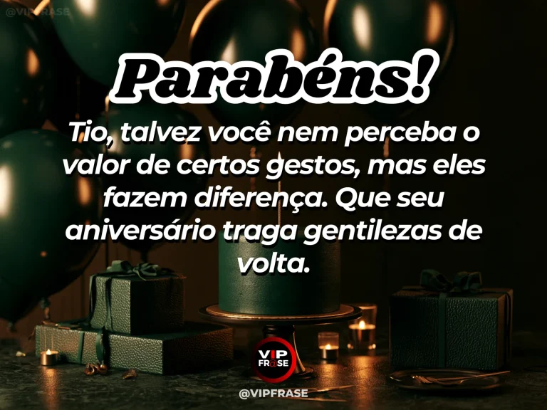 Mensagem de aniversário para tio sobre gratidao, com flores e cenário iluminado.