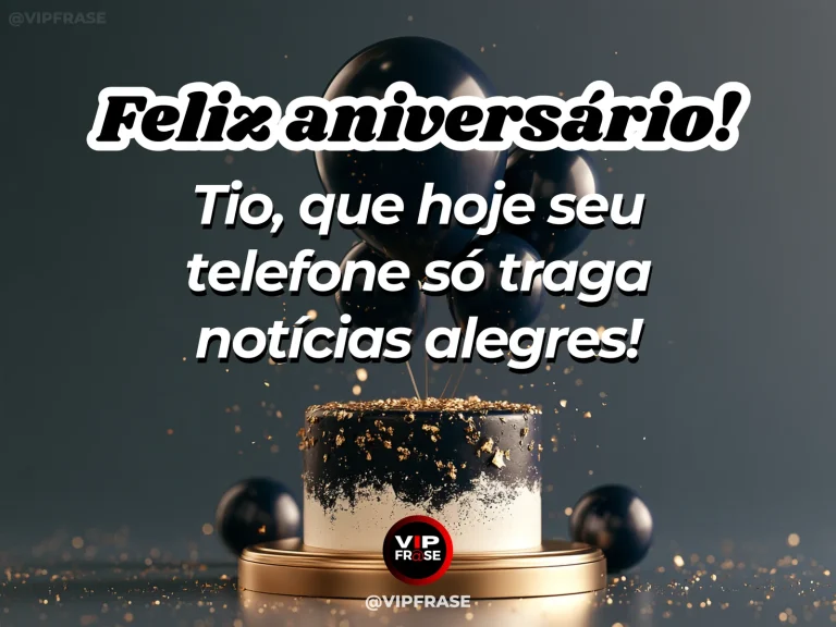 Mensagem de aniversário para tio sobre felicidade, com modern mobile phone face down beside birthday cupcake colorful confett.