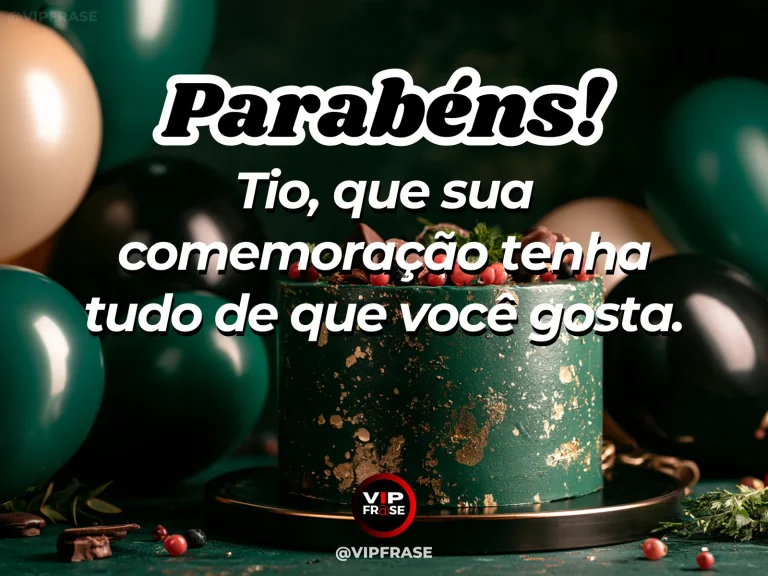Mensagem de aniversário para tio sobre felicidade, com cenário acolhedor e luz natural.