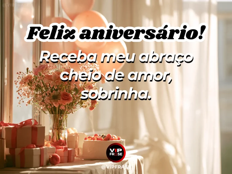 Mensagem de aniversário para sobrinha sobre amor, com warm cozy outdoor veranda.