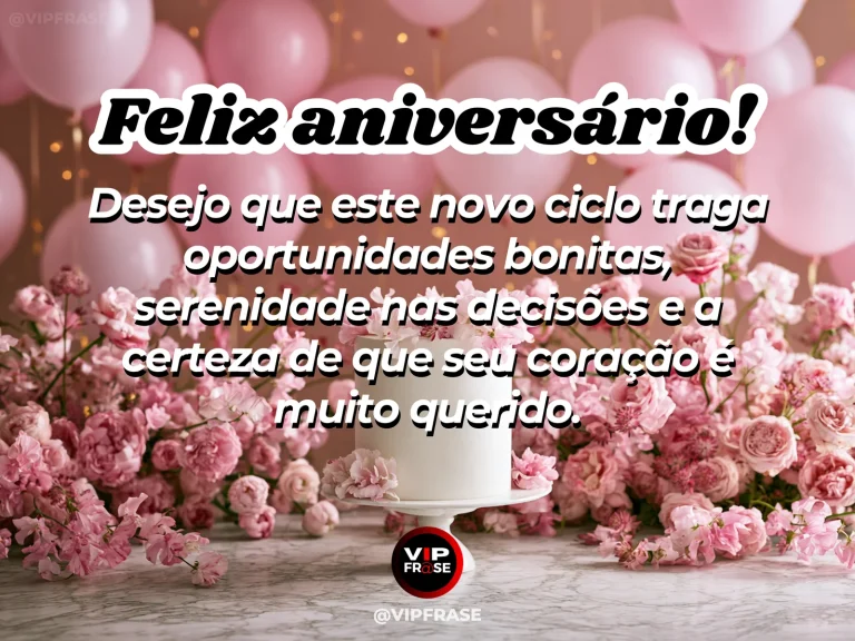 Mensagem de aniversário para esposa sobre carinho e admiração, com flores e luz natural.