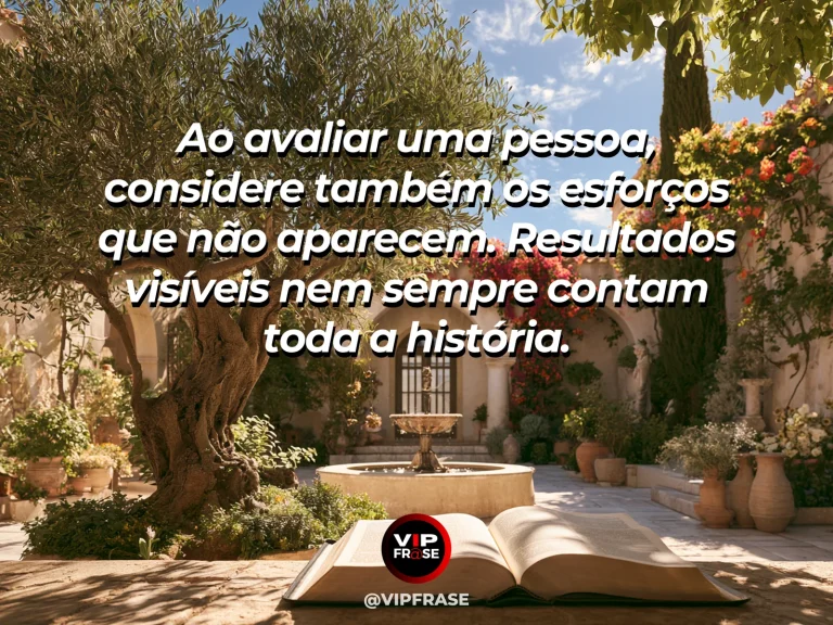 Mensagem de sabedoria sobre esforços invisíveis, com raízes de árvore parcialmente visíveis sob jardim florido.