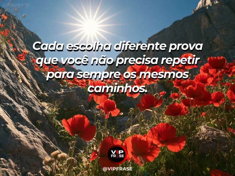 Frase de superação em trail markers changing direction on a bright ridge.