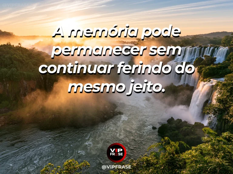 Frase de superação em cenário natural sobre você não precisa apagar para superar.