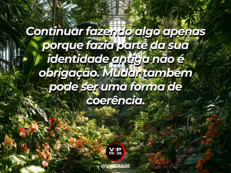 Mensagem de autoestima sobre leaving outdated habits behind, com old garden arch leading to a new bright path