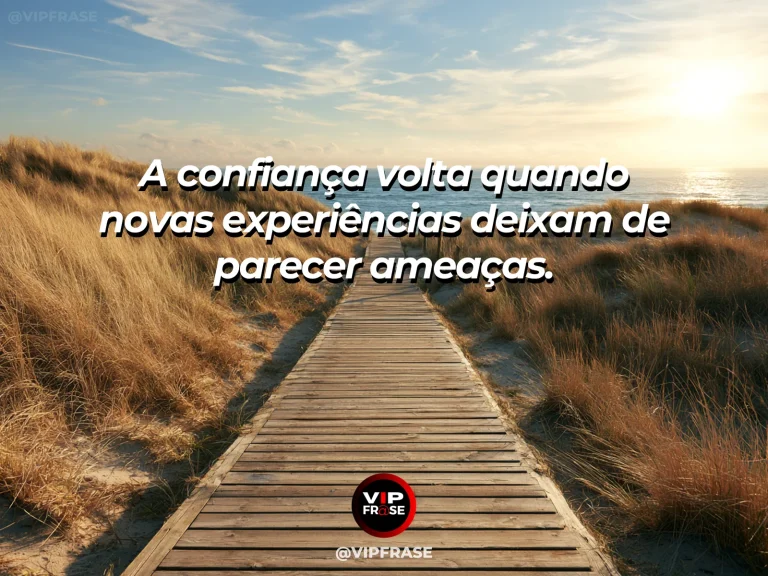 Frase de superação em cenário natural sobre você pode aprender a confiar de novo.