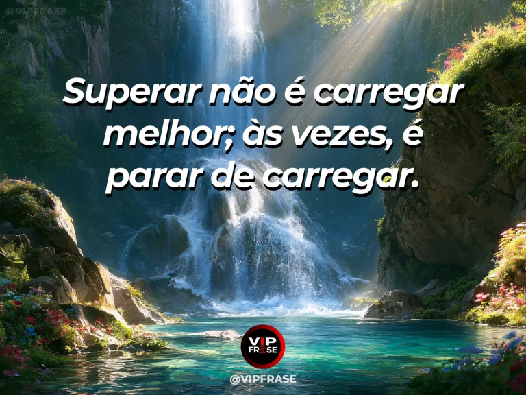 Frase de superação em cenário natural sobre você pode escolher um caminho mais leve.