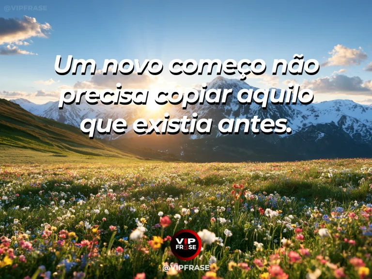 Frase de superação em cenário natural sobre você pode reconstruir sem repetir.
