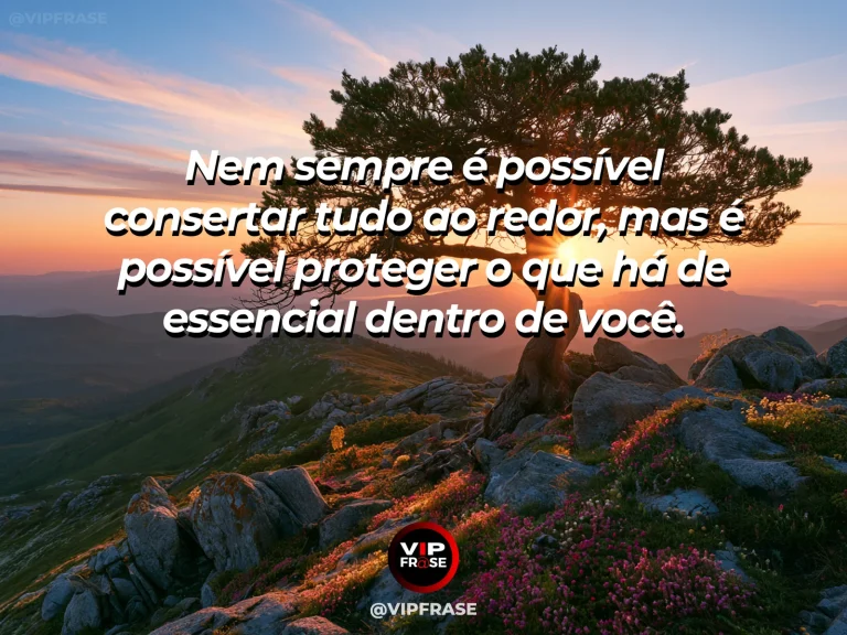Mensagem de superação em cenário natural sobre você pode sair inteiro de um lugar quebrado.