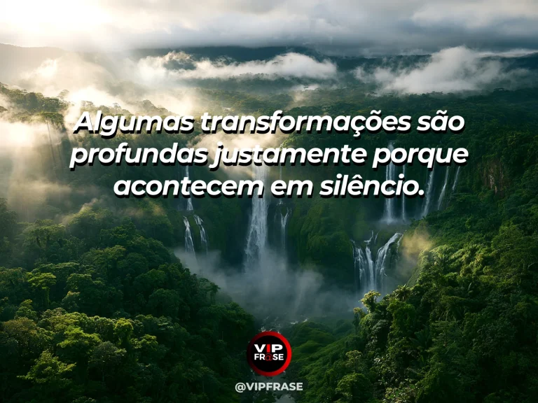 Frase de superação em cenário natural sobre você pode vencer sem fazer barulho.