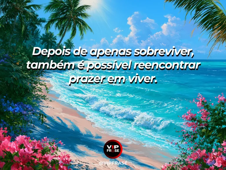 Frase de superação em cenário natural sobre você pode voltar a gostar do caminho.