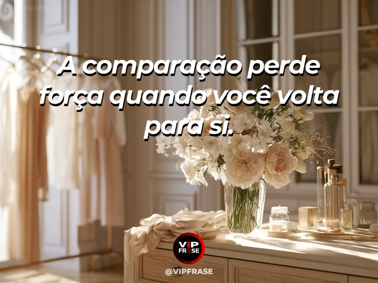 Frase de autoestima sobre returning attention from comparison to yourself, com single trail through a vivid meadow under open sky